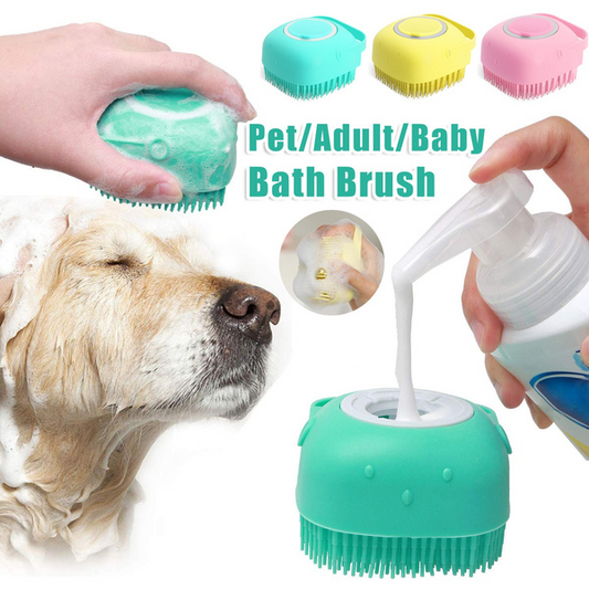 2 in 1 Silicone Pet Bath Brush
