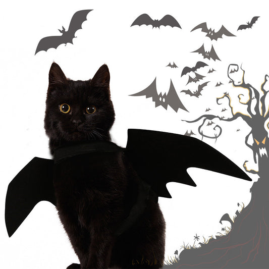 Adjustable Bat Wings Halloween Costume for Cats